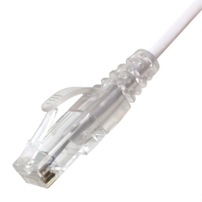 TAA CAT 6 Slim Patch Cable, UTP Stranded, Finger Boot, White