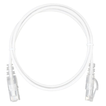 TAA CAT 6 Slim Patch Cable, UTP Stranded, Finger Boot, White - Image 4