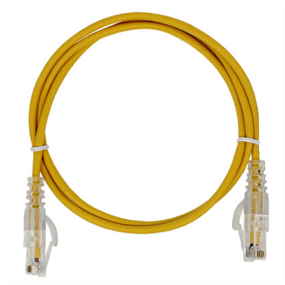 TAA CAT 6 Slim Patch Cable, UTP Stranded, Finger Boot, Yellow - Image 4
