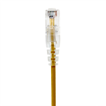 TAA CAT 6 Slim Patch Cable, UTP Stranded, Finger Boot, Yellow - Image 3